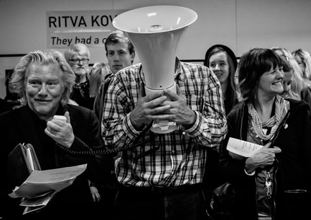 Foto: &copy; Bj&oslash;rn Ivar Haugen, "Megafonmannen"