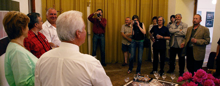 Fra utstillings&aring;pningen. Foto: Jonas Hallberg Eggen