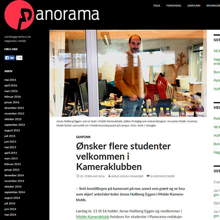 Jonas Hallberg Eggen i Molde Kameraklubb i Panorama, foto: Arild J. Waagb&oslash;